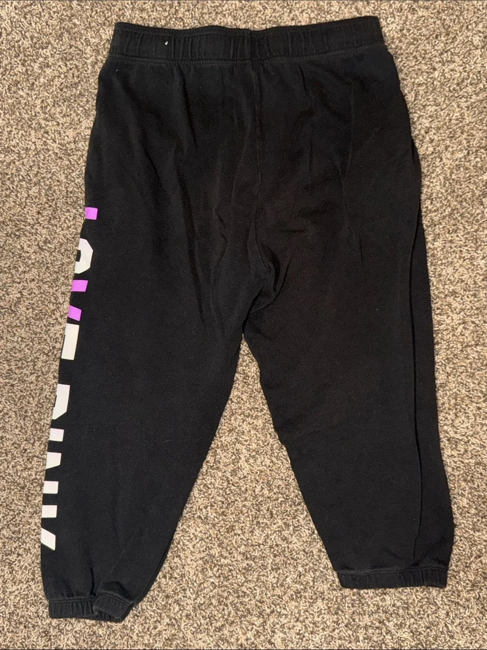 PINK Victoria's Secret Black Crop Sweats size Small